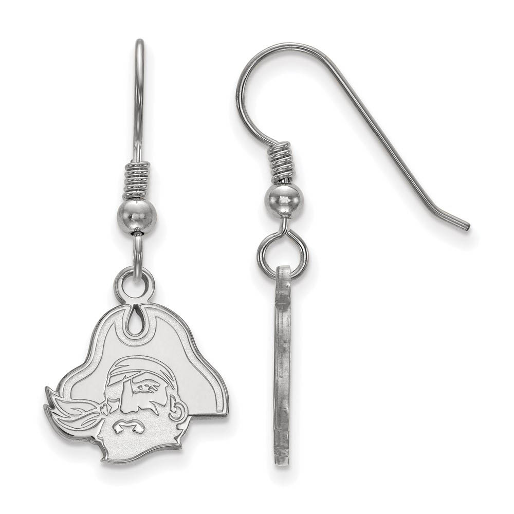 Sterling Silver East Carolina University Pirate Dangle Earrings
