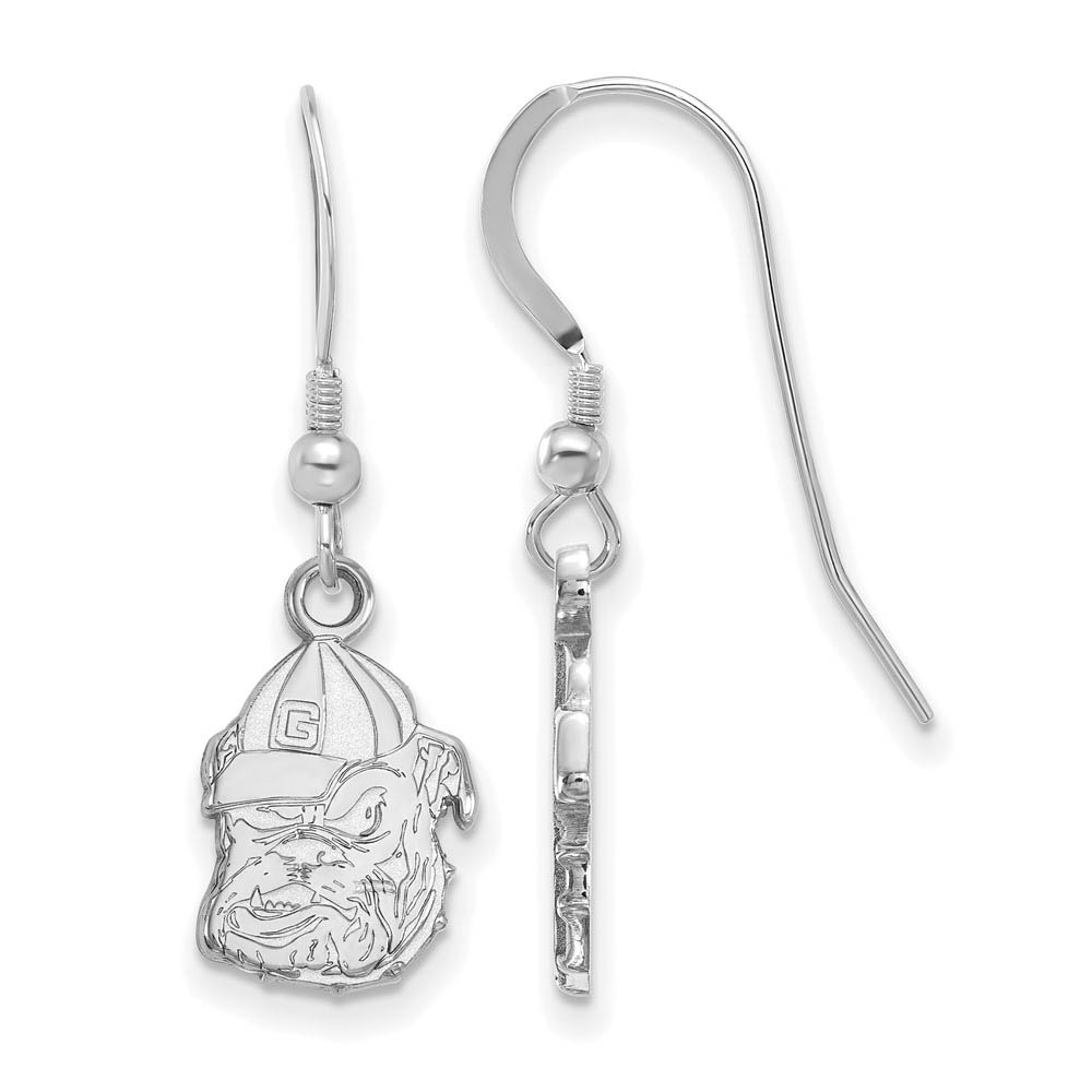 Sterling Silver University of Georgia Dangle Earrings
