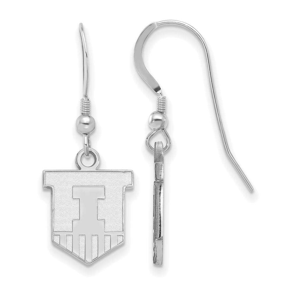 Sterling Silver University of Illinois Dangle Earrings