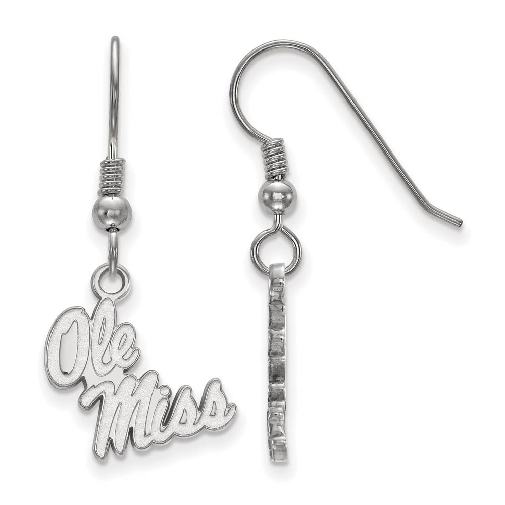 Sterling Silver University of Mississippi Dangle Earrings