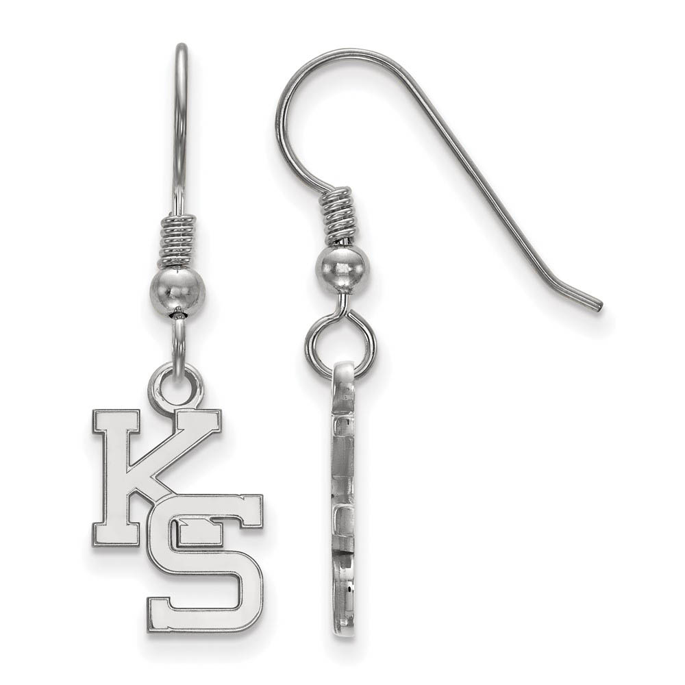 Sterling Silver Kansas State University 'KS' Dangle Earrings
