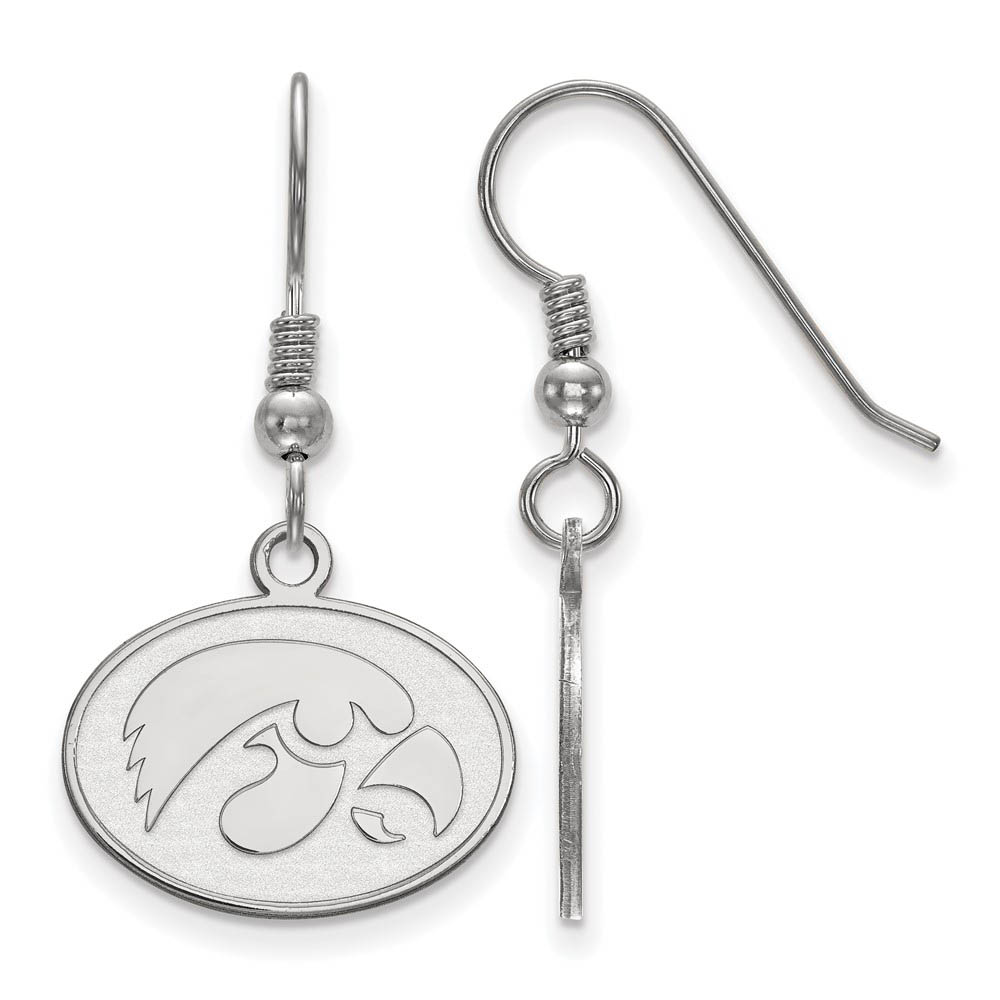 Sterling Silver University of Iowa Dangle Earrings