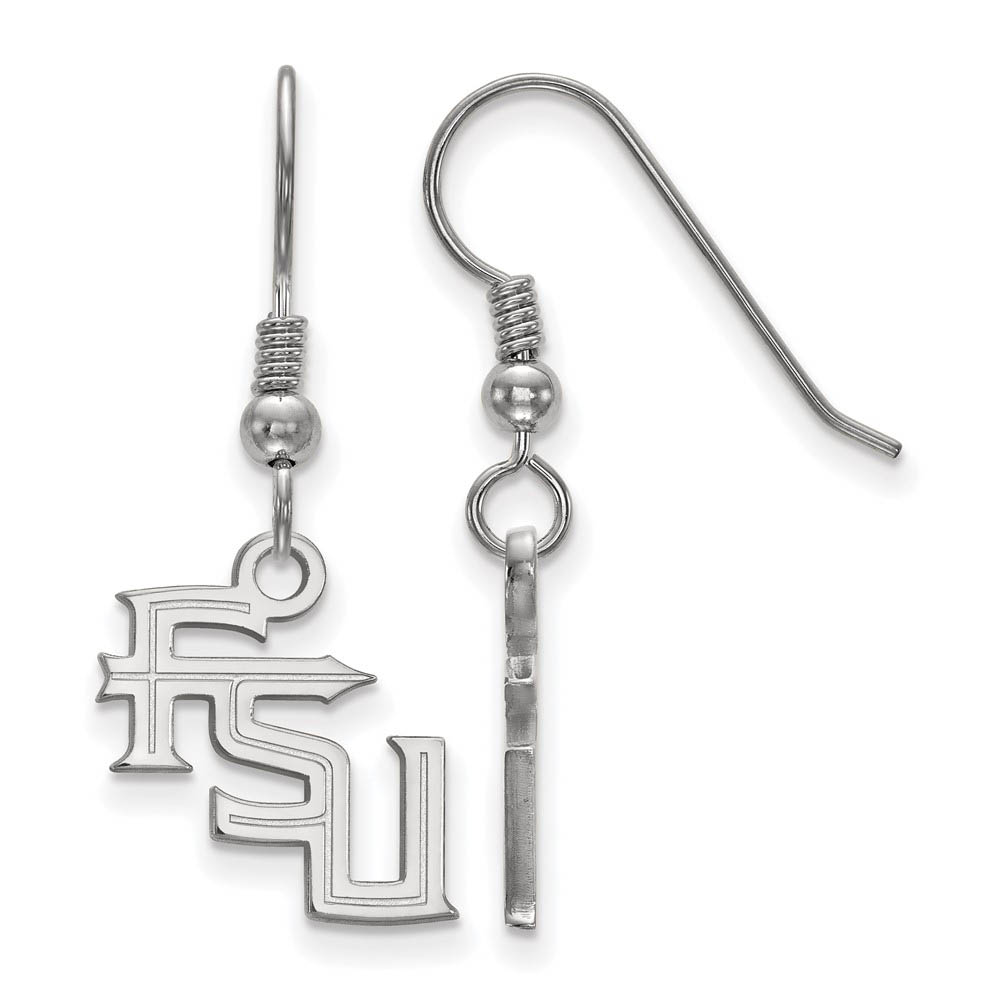Sterling Silver Florida State University 'FSU' Dangle Earrings