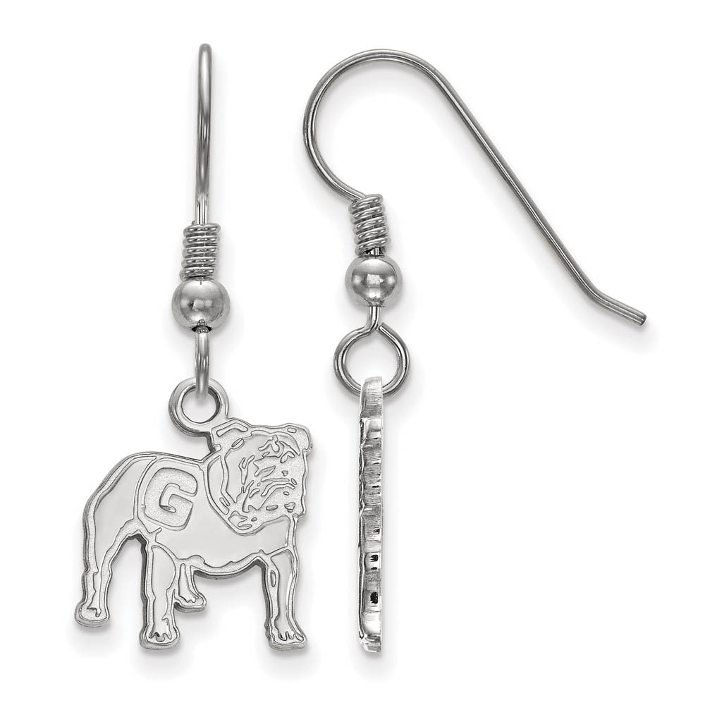 Sterling Silver University of Georgia Mascot Dangle Earrings