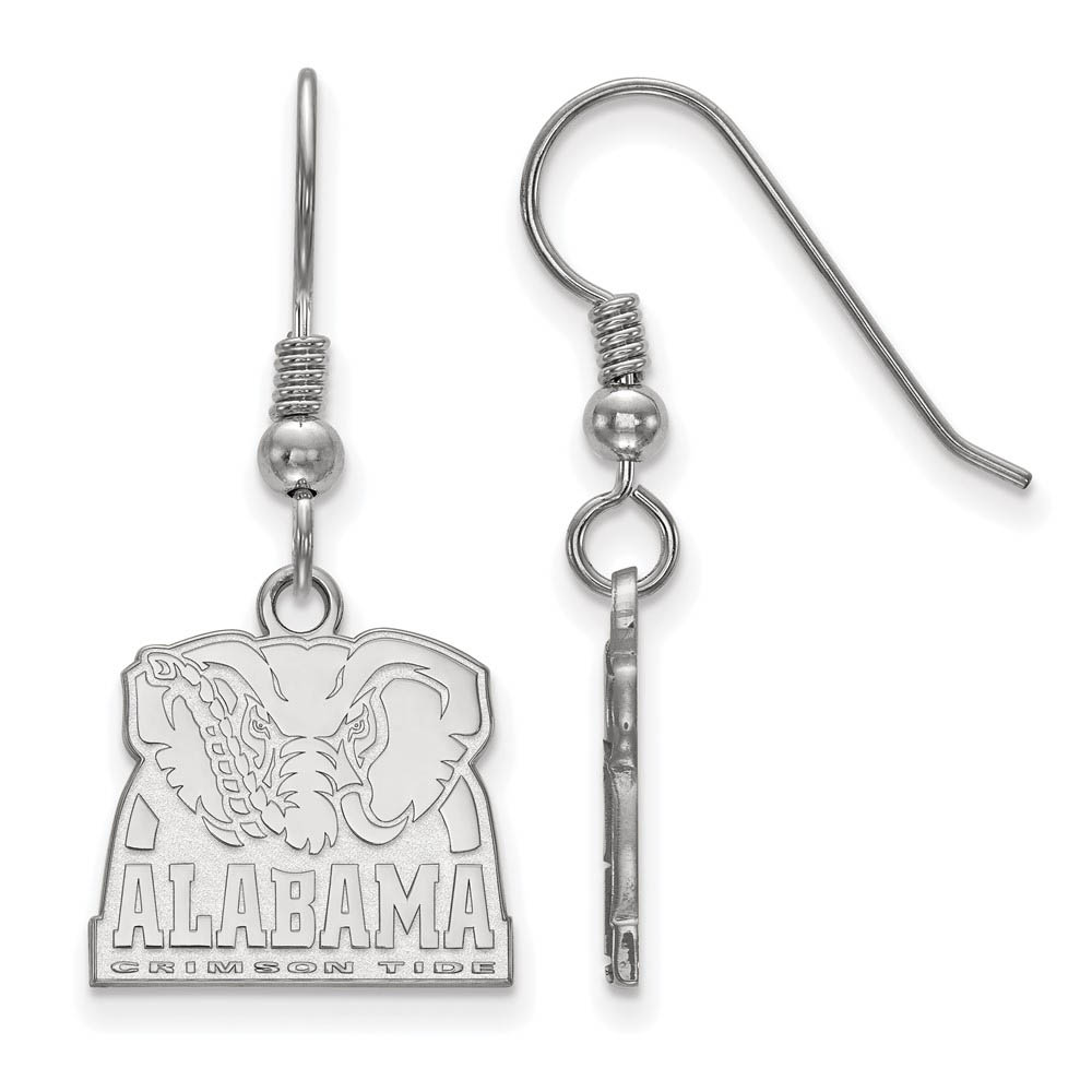 Sterling Silver University of Alabama Logo Dangle Earrings
