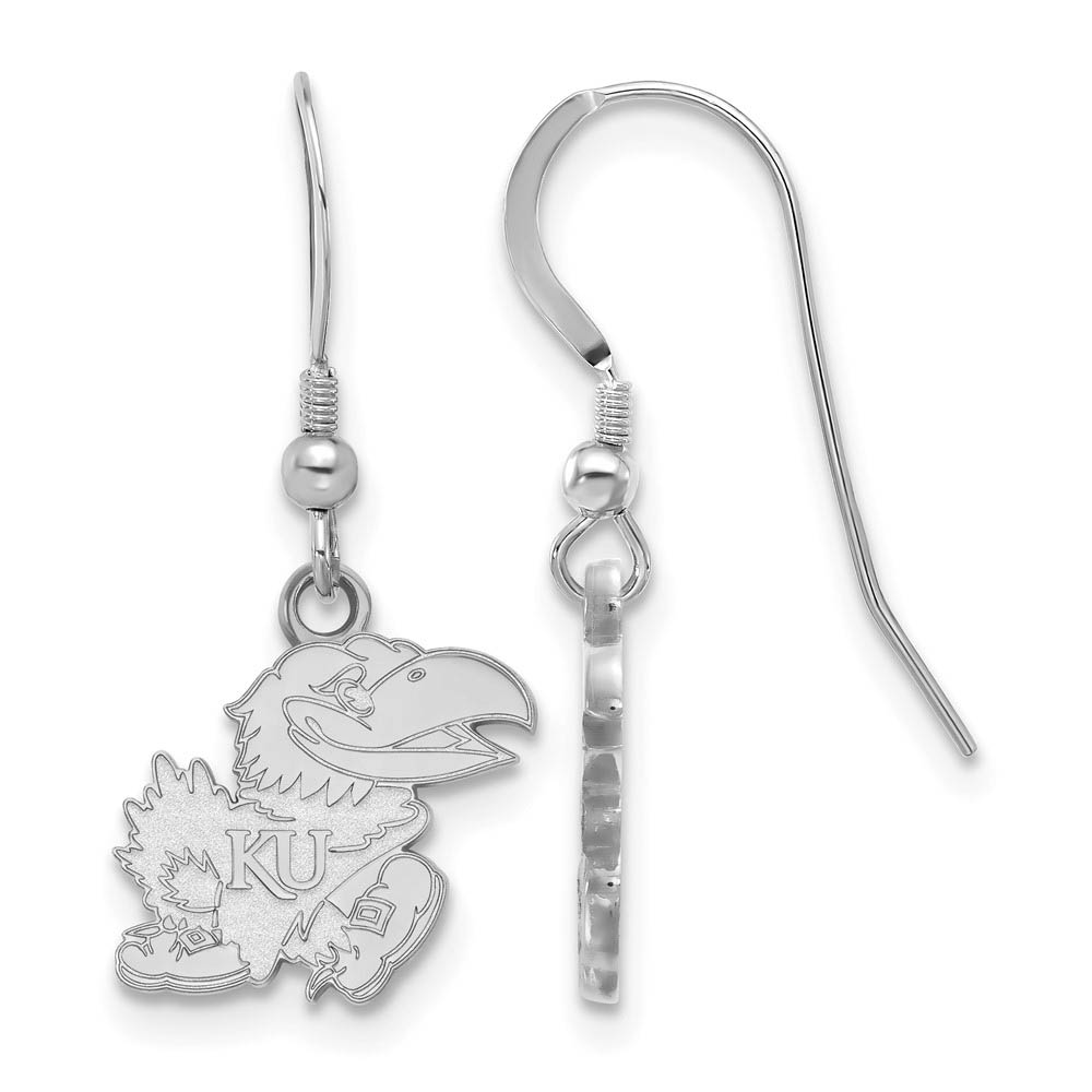 Sterling Silver University of Kansas Dangle Earrings
