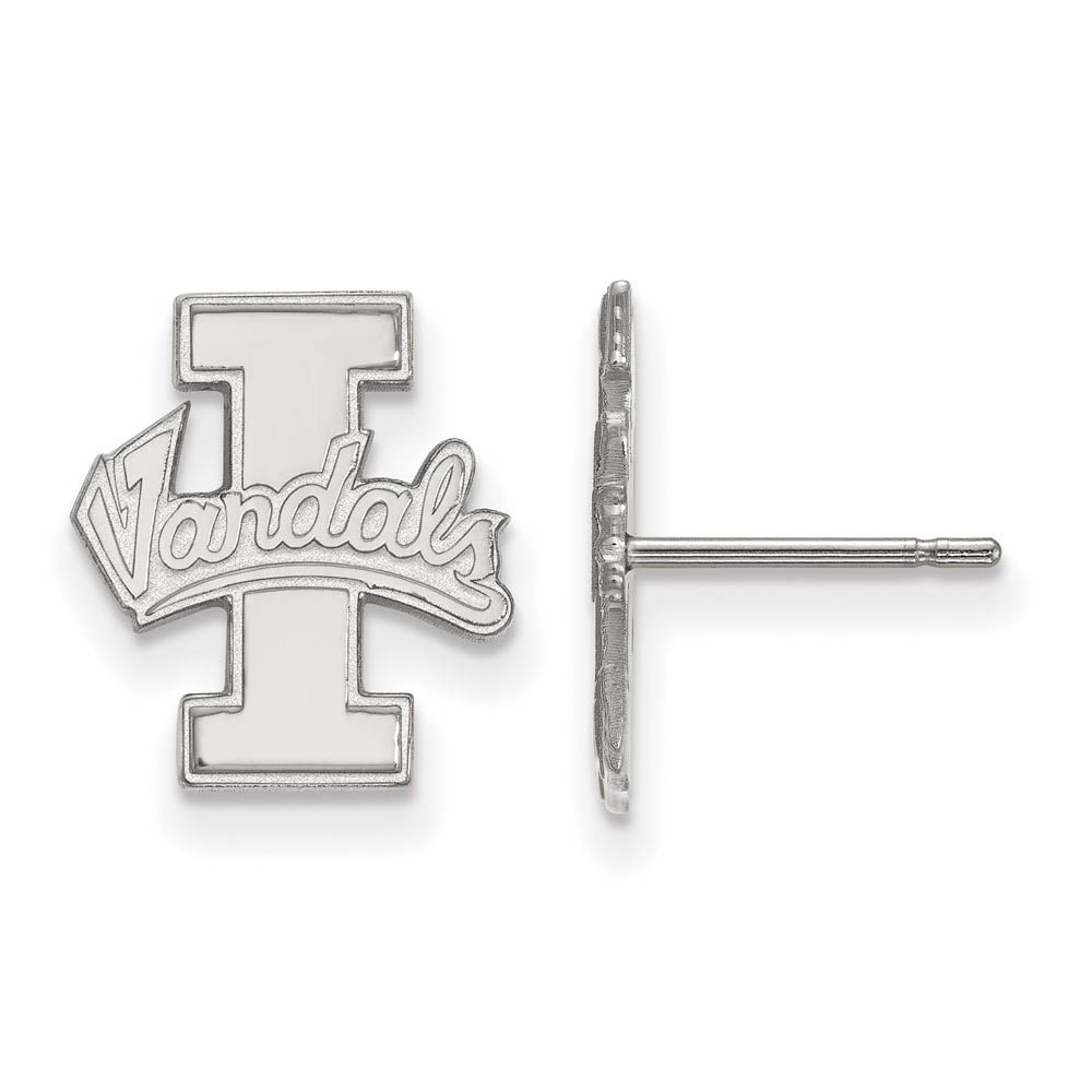10k White Gold University of Idaho Post Earrings