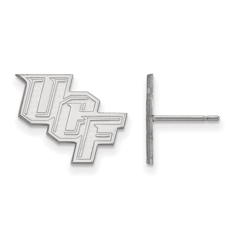 10k White Gold Univ. of Central Florida 'UCF' Post Earrings