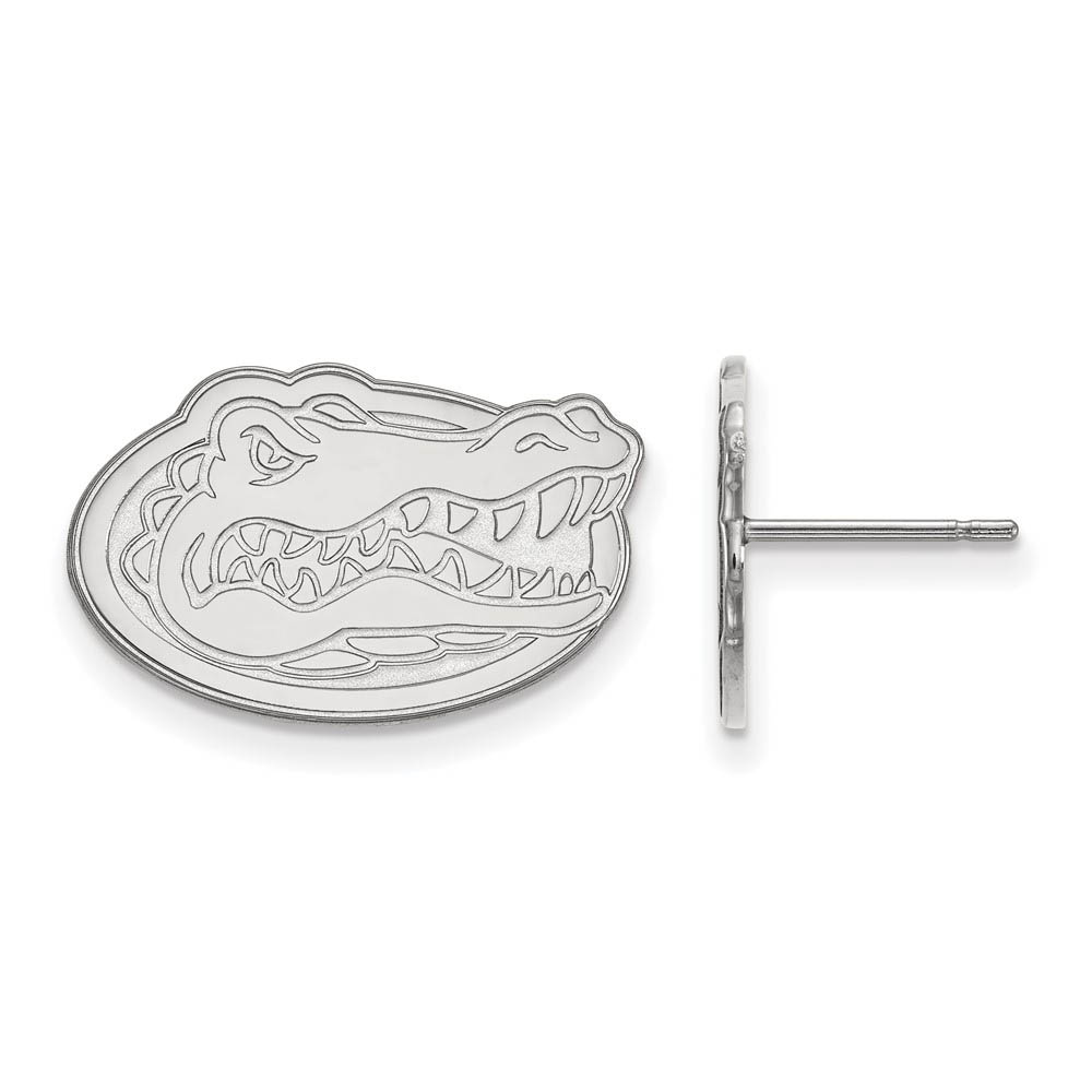 10k White Gold University of Florida Mascot Post Earrings