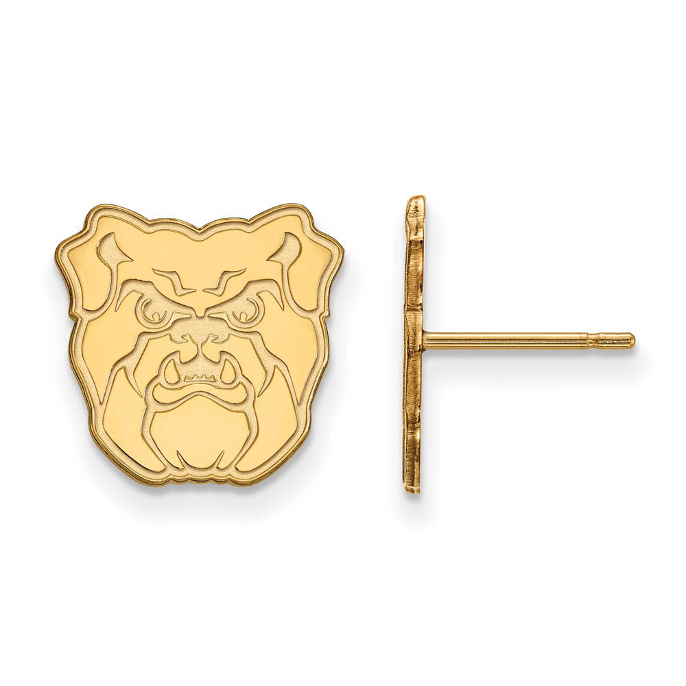 10k Yellow Gold Butler University Post Earrings