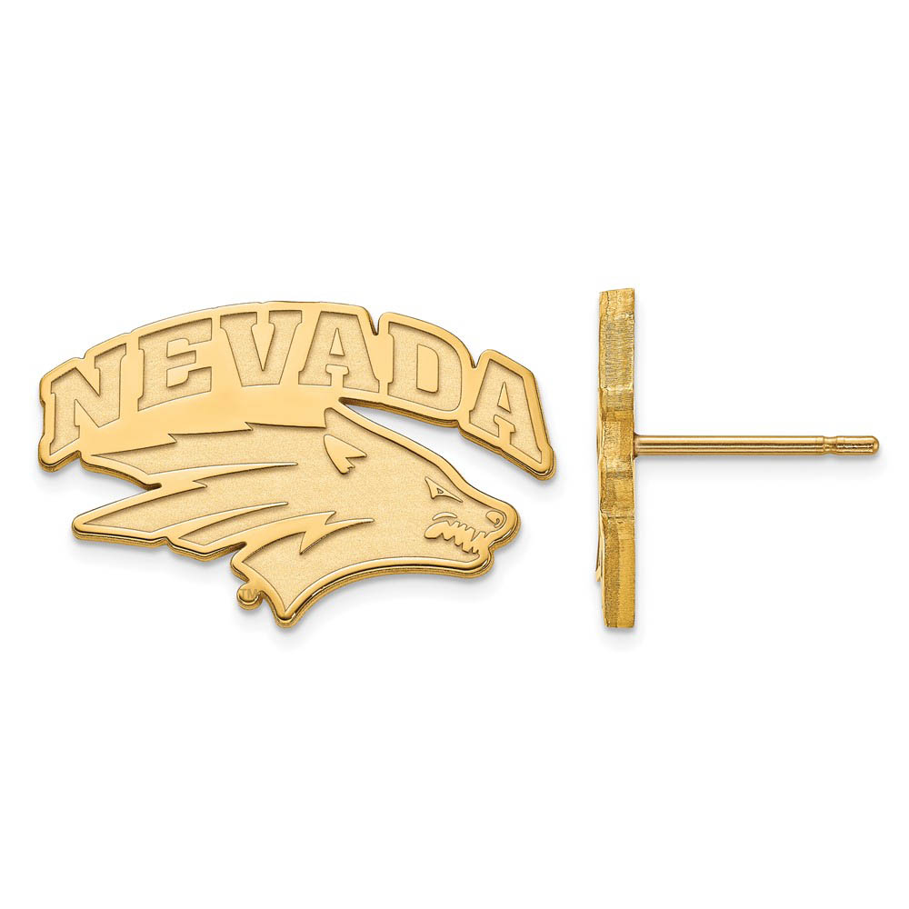 10k Yellow Gold University of Nevada Post Earrings