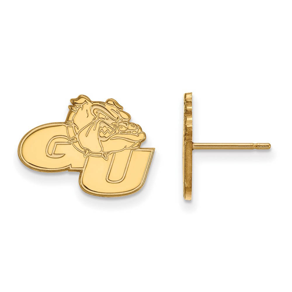10k Yellow Gold Gonzaga University Post Earrings