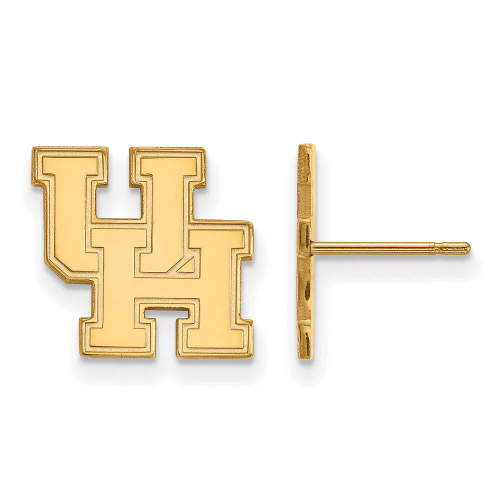 10k Yellow Gold University of Houston Post Earrings