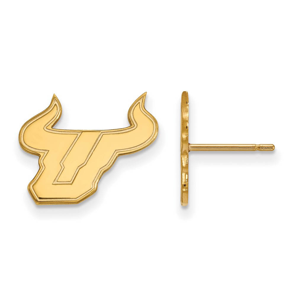 10k Yellow Gold Univ. of South Florida Post Earrings