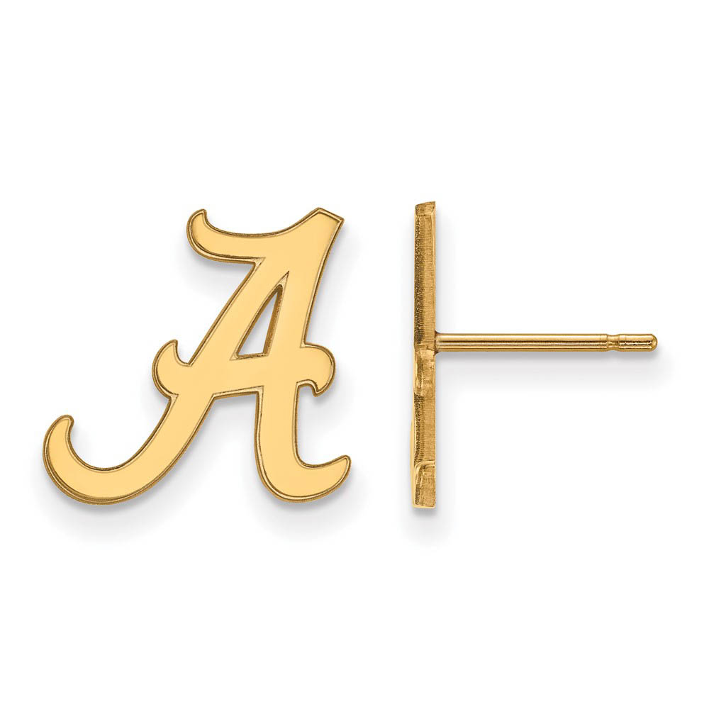 10k Yellow Gold University of Alabama Post Earrings