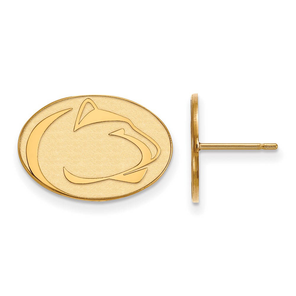 10k Yellow Gold Penn State University Post Earrings