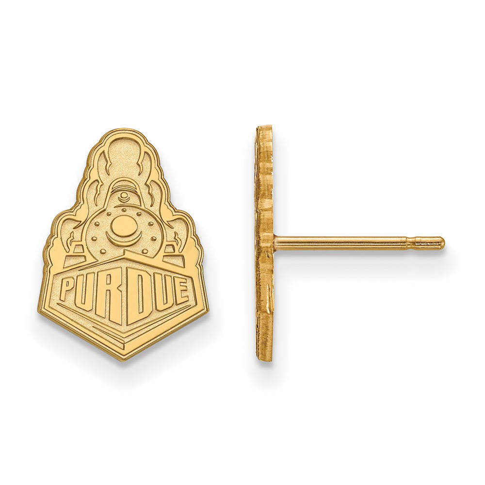 10k Yellow Gold Purdue Post Earrings