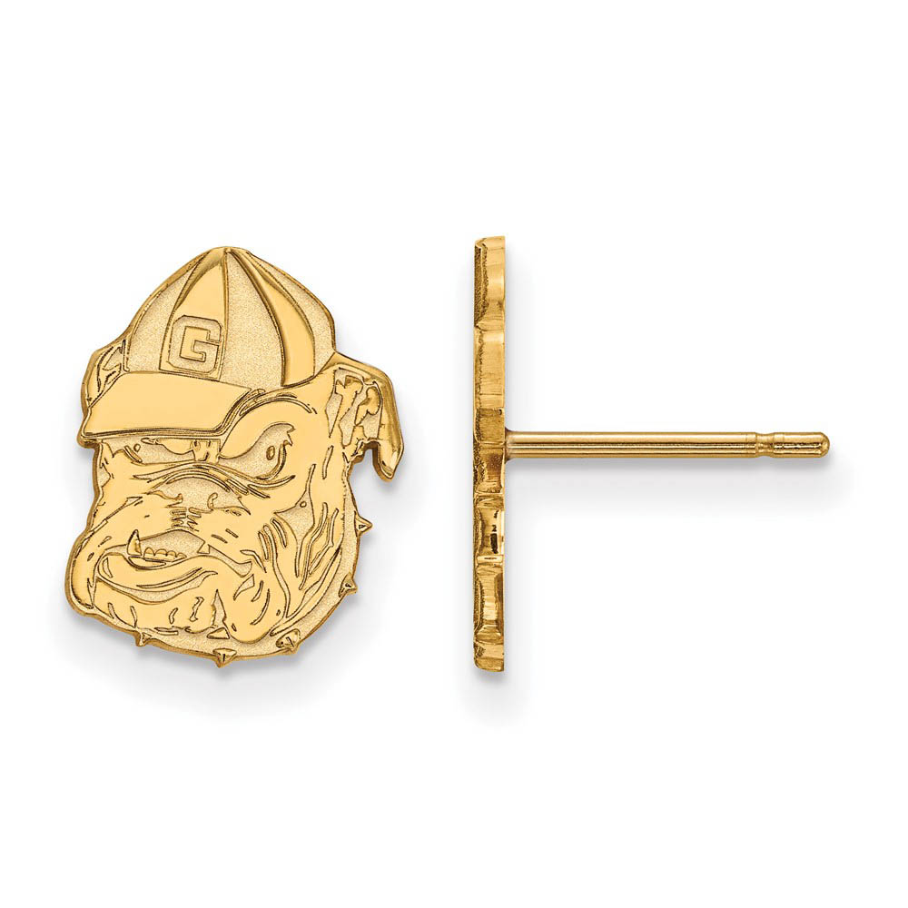10k Yellow Gold University of Georgia Post Earrings