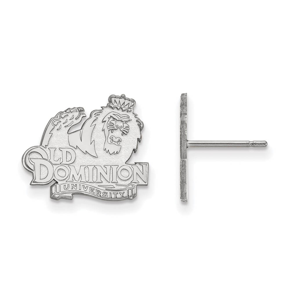 14k White Gold Old Dominion University Post Earrings