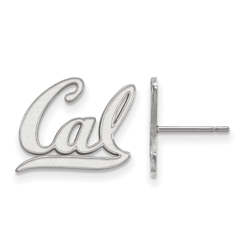 14k White Gold Cal Berkeley 'Cal' Post Earrings