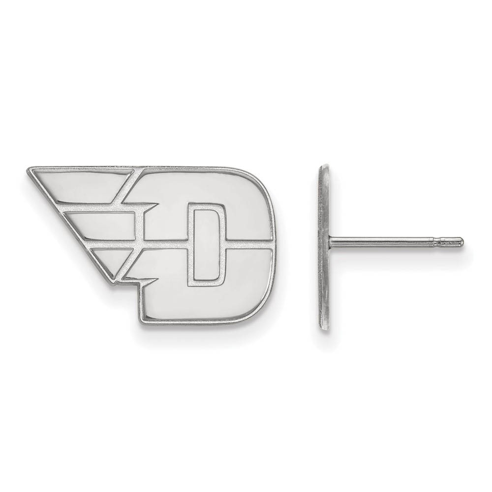 14k White Gold University of Dayton Post Earrings