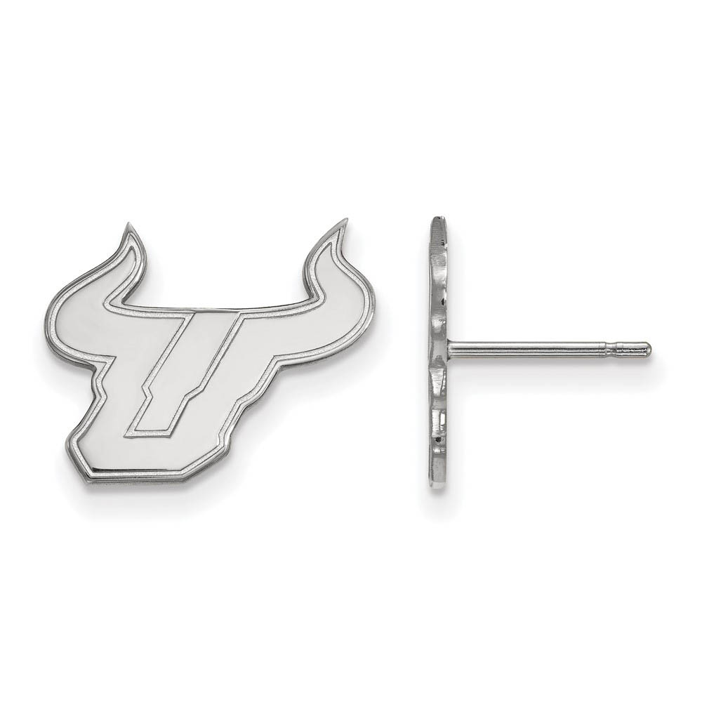 14k White Gold Univ. of South Florida Post Earrings
