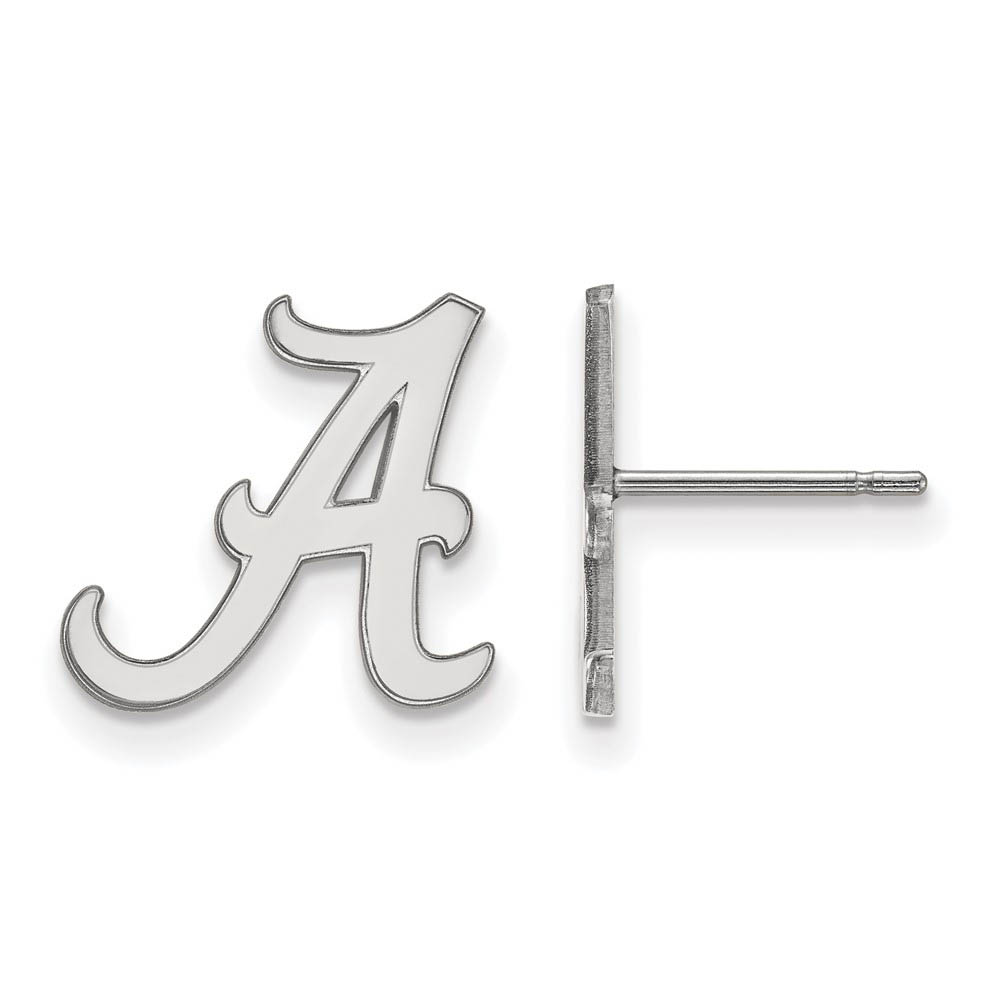 14k White Gold University of Alabama Post Earrings