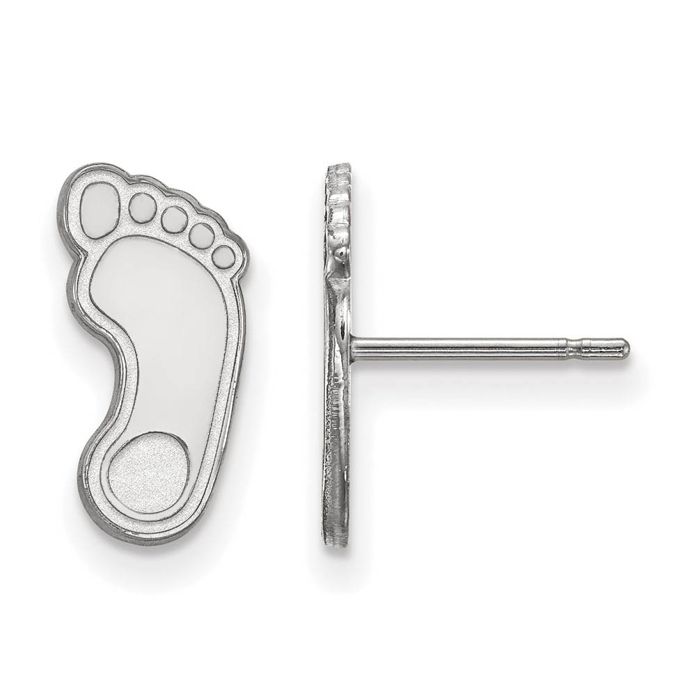 14k White Gold U of North Carolina Post Earrings