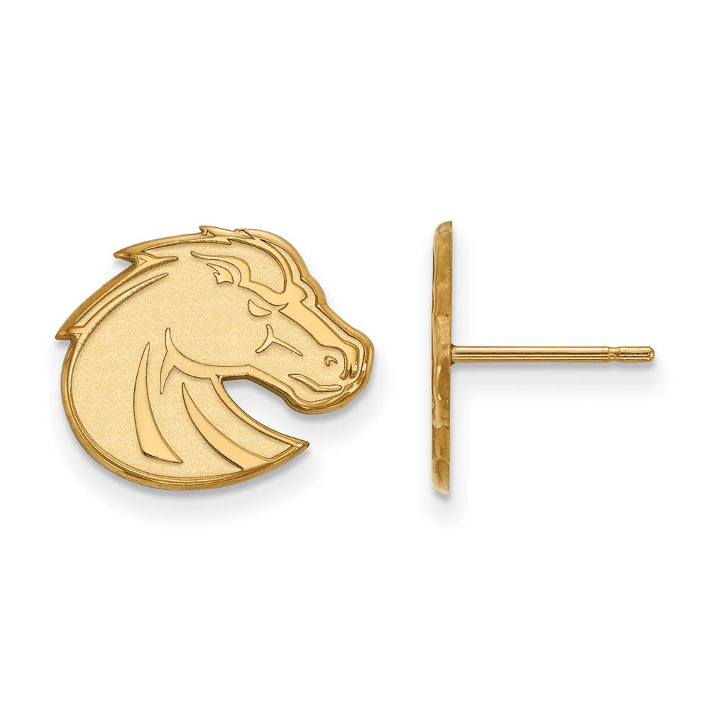 14k Yellow Gold Boise State University Post Earrings