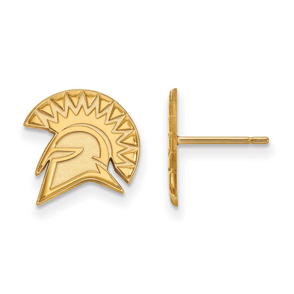 14k Yellow Gold San Jose State University Post Earrings