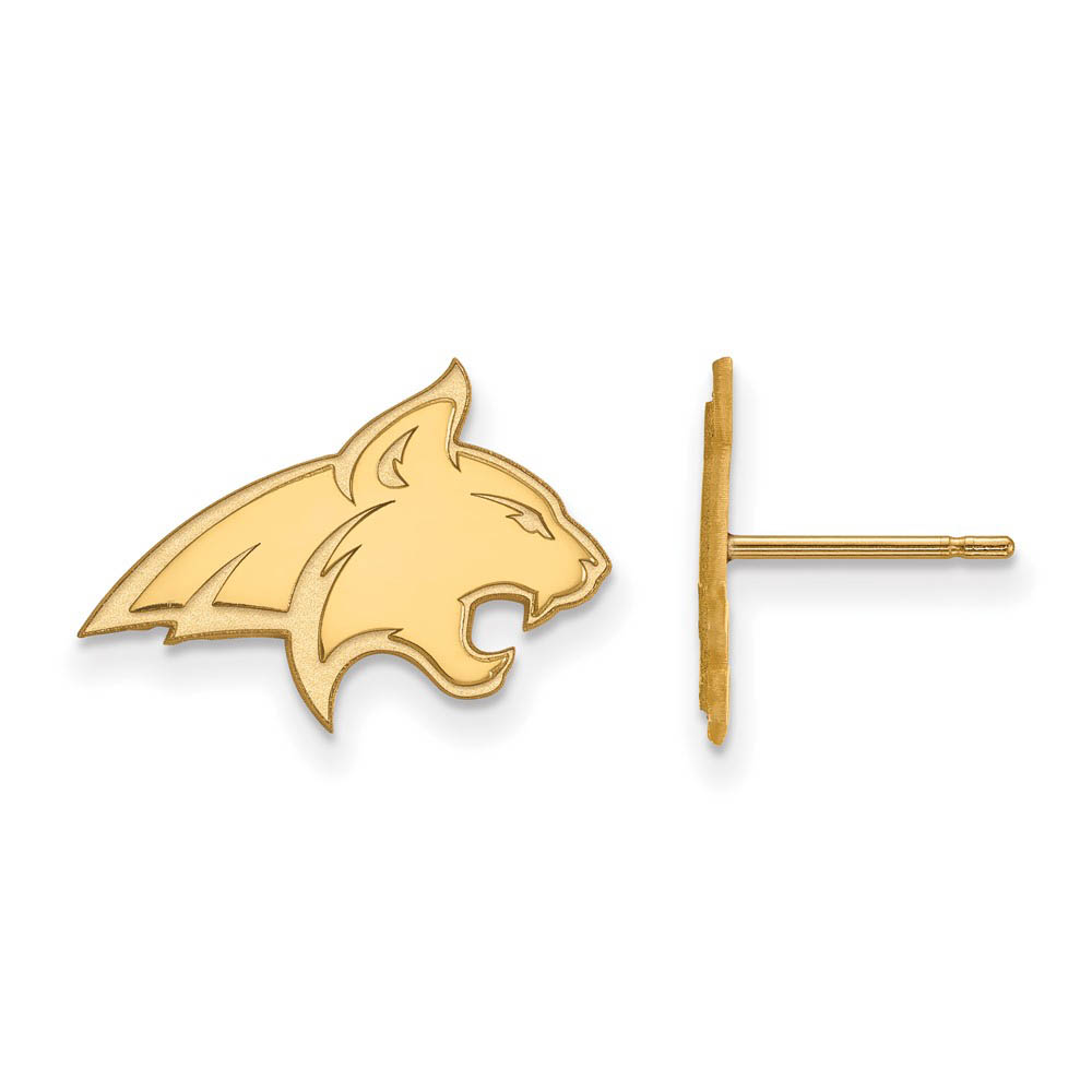14k Yellow Gold Montana State University Post Earrings