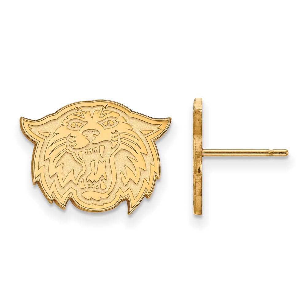 14k Yellow Gold Villanova University Post Earrings