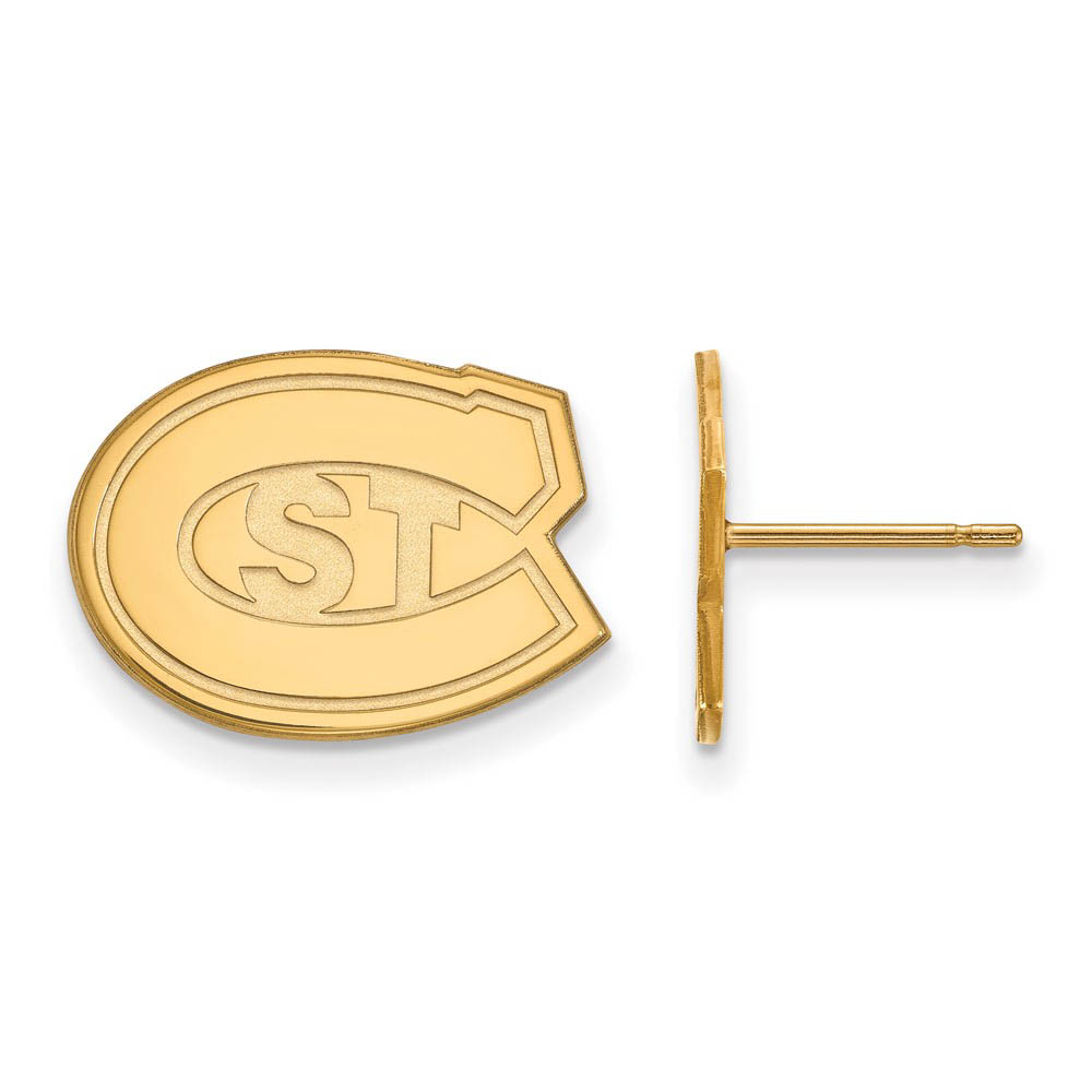 14k Gold Plated Silver St. Cloud State Post Earrings