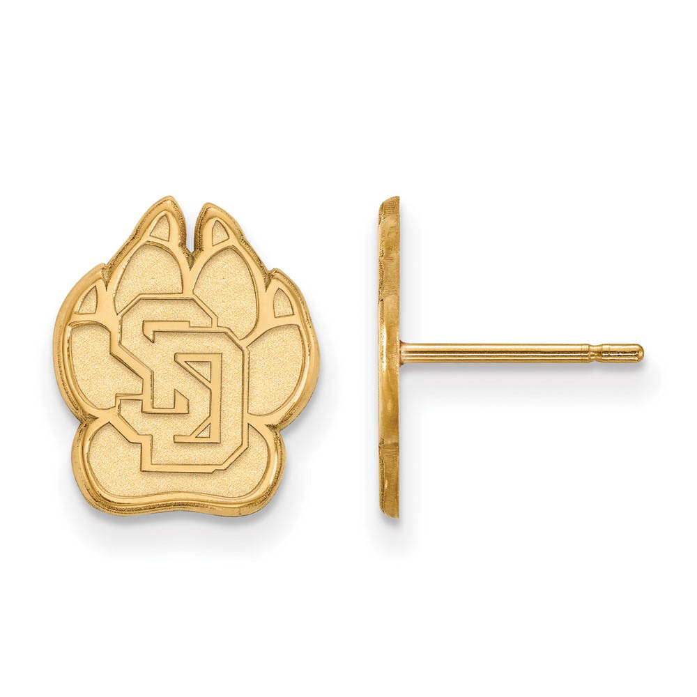 14k Gold Plated Silver University of South Dakota Post Earrings