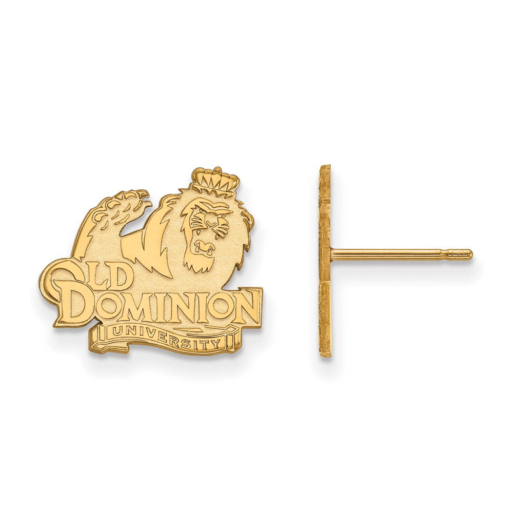 14k Gold Plated Silver Old Dominion University Post Earrings
