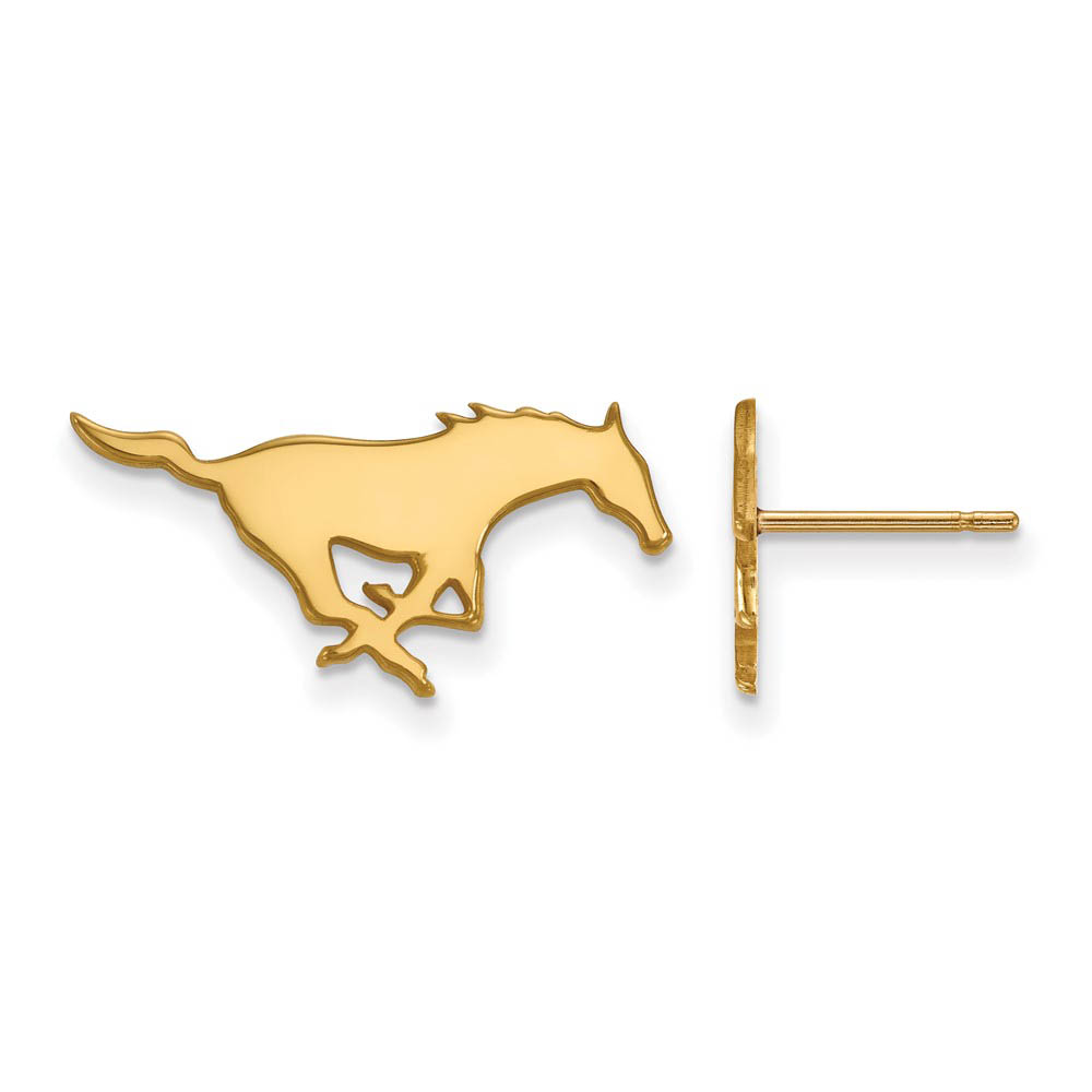 14k Gold Plated Silver Southern Methodist Univ. Post Earring