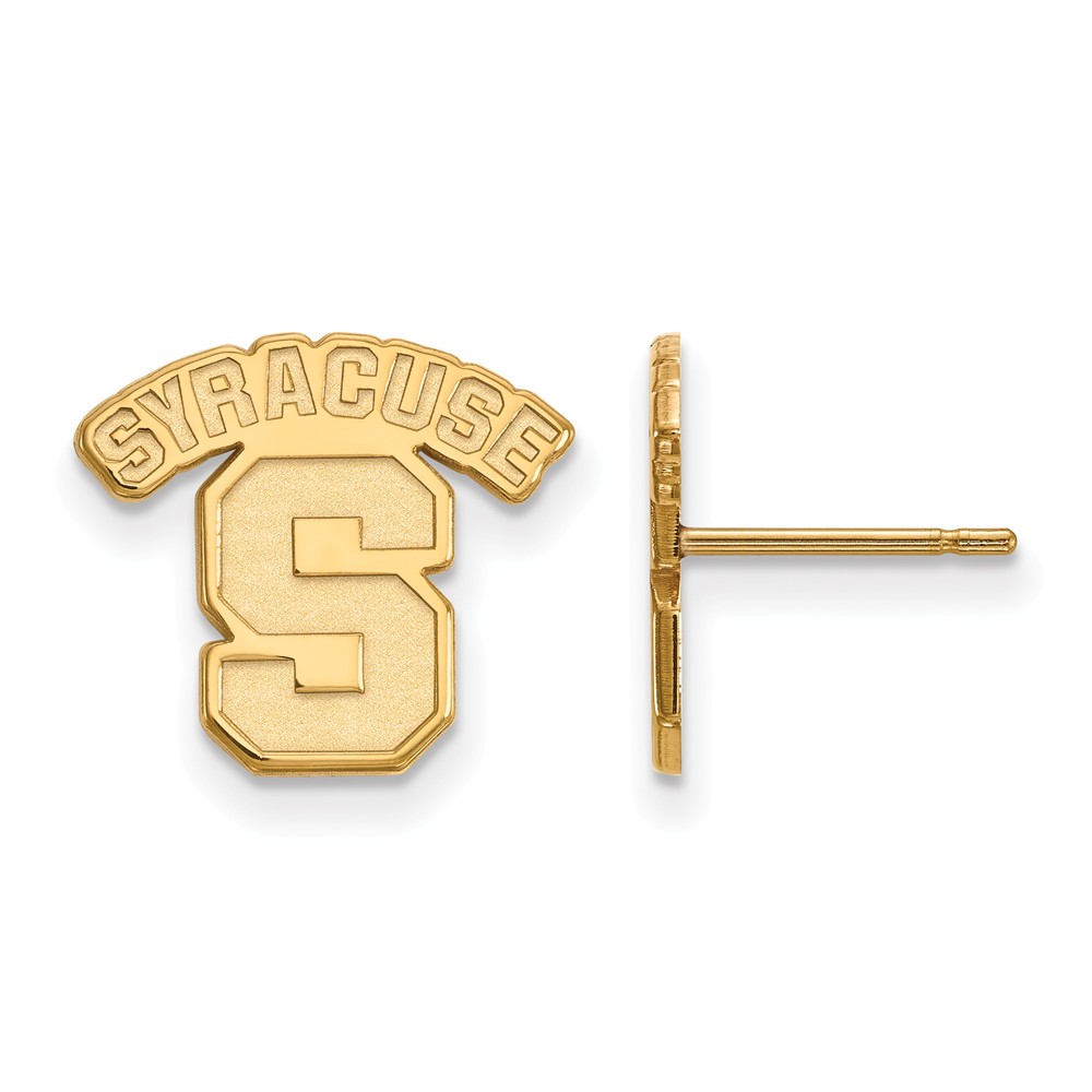 14k Gold Plated Silver Syracuse University SM Post Earrings