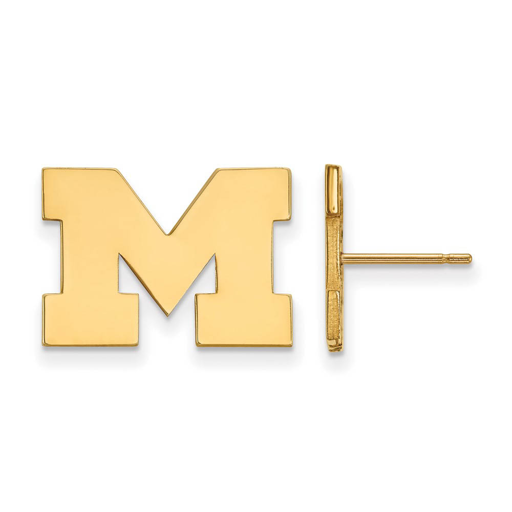 14k Gold Plated Silver Michigan (Univ of) Post Earrings