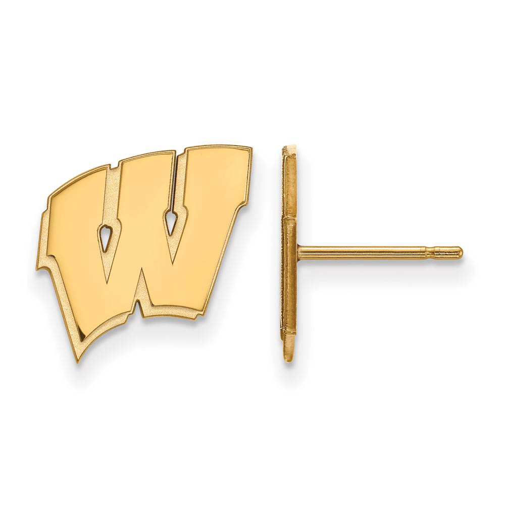14k Gold Plated Silver University of Wisconsin SM Post Earrings