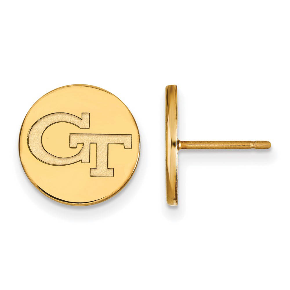 14k Gold Plated Silver Georgia Technology Disc Earring