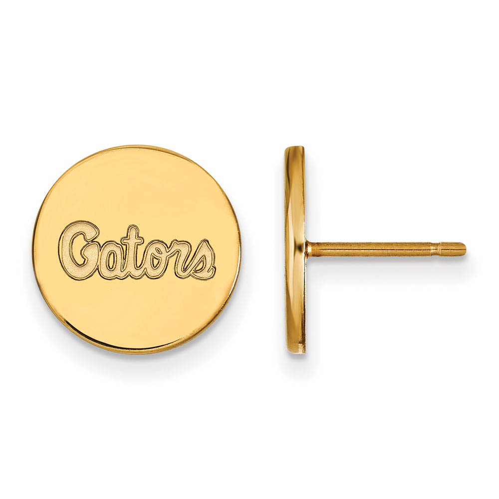 14k Gold Plated Silver University of Florida Disc Earrings