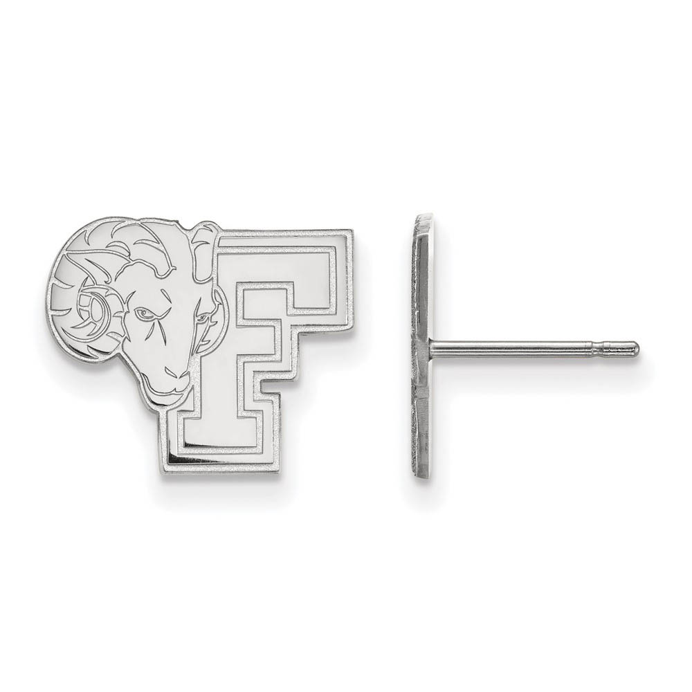 Sterling Silver Fordham University Post Earrings