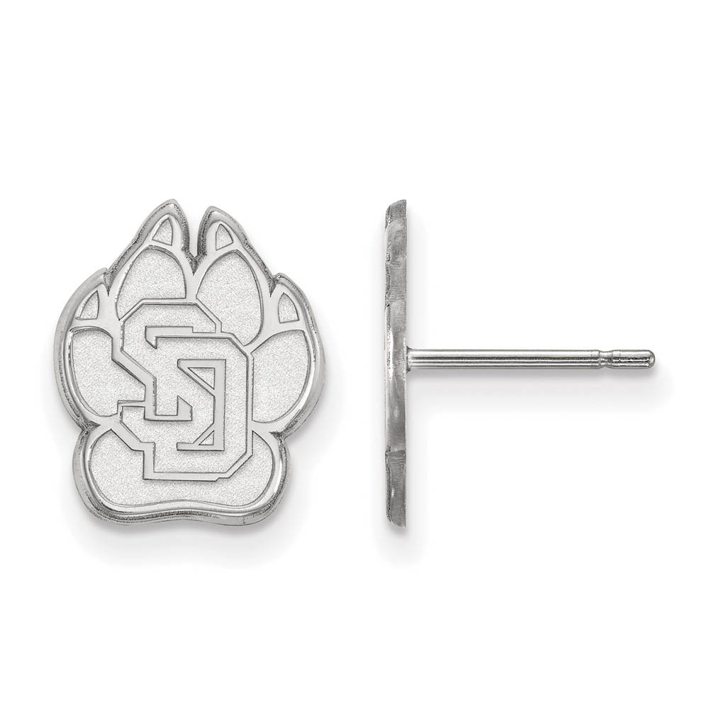 Sterling Silver University of South Dakota Post Earrings
