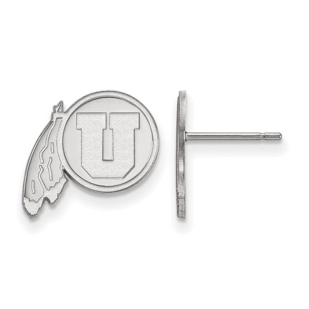 Sterling Silver University of Utah Post Earrings