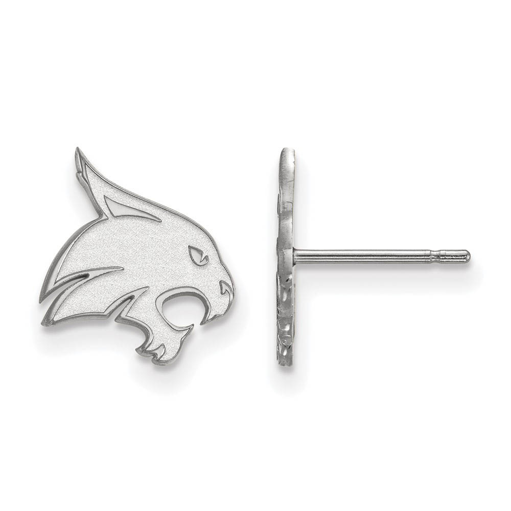 Sterling Silver Texas State University Post Earrings