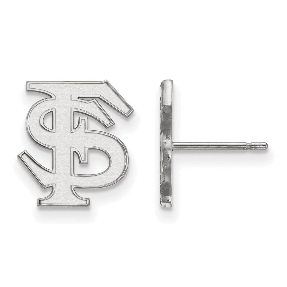 Sterling Silver Florida State University 'FS' Post Earrings