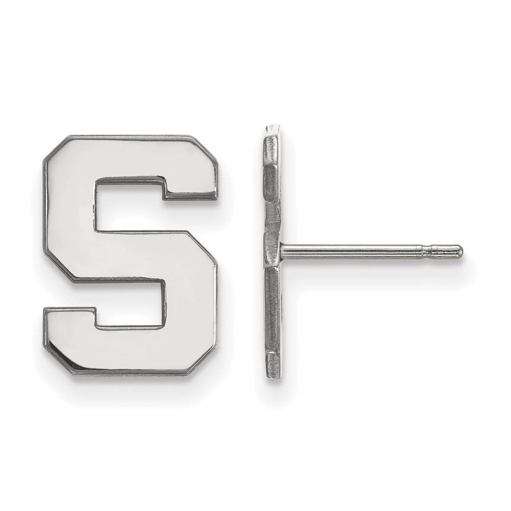 Sterling Silver Michigan State University Small 'S' Post Earrings