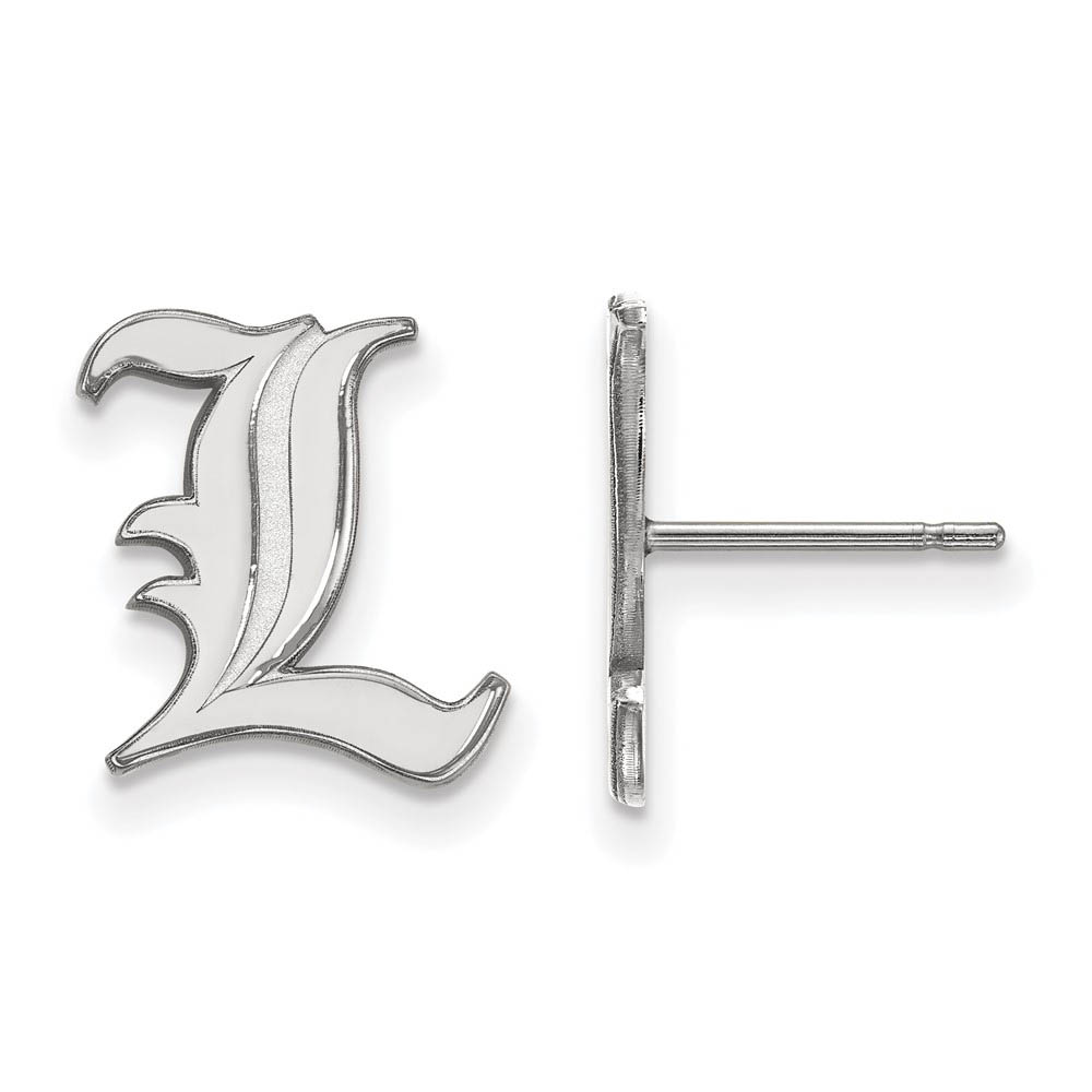 Sterling Silver University of Louisville Sm Initial Post Earrings