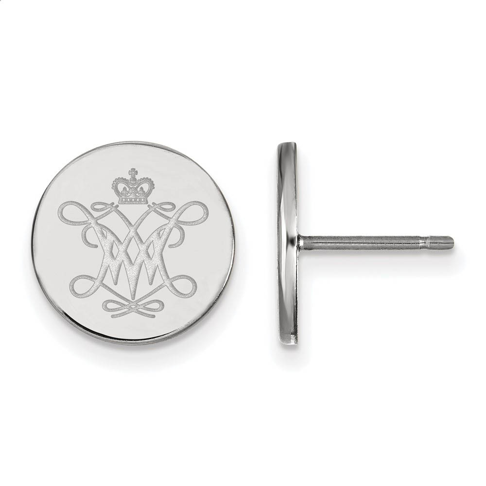Sterling Silver William and Mary Disc Earrings