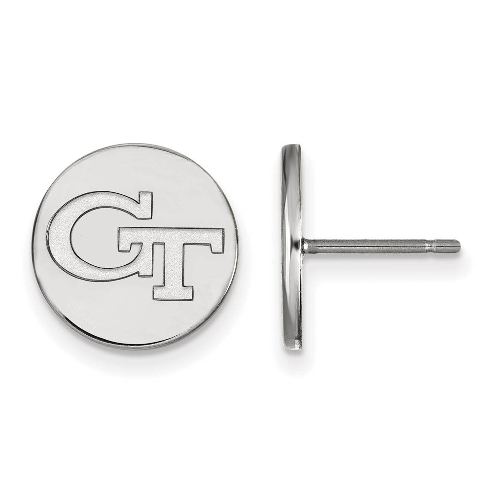 Sterling Silver Georgia Technology Sm Disc Earrings